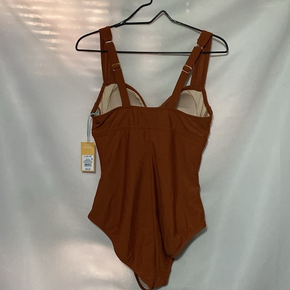 NWT KONA SOL WO SIZE  LG12/14. COPPER ONE PIECE BATHING SUIT LENGTH APPROX 25” - Picture 9 of 11